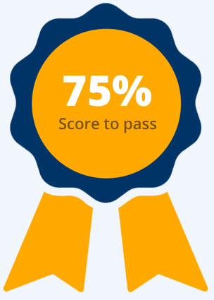 75% Score to pass
